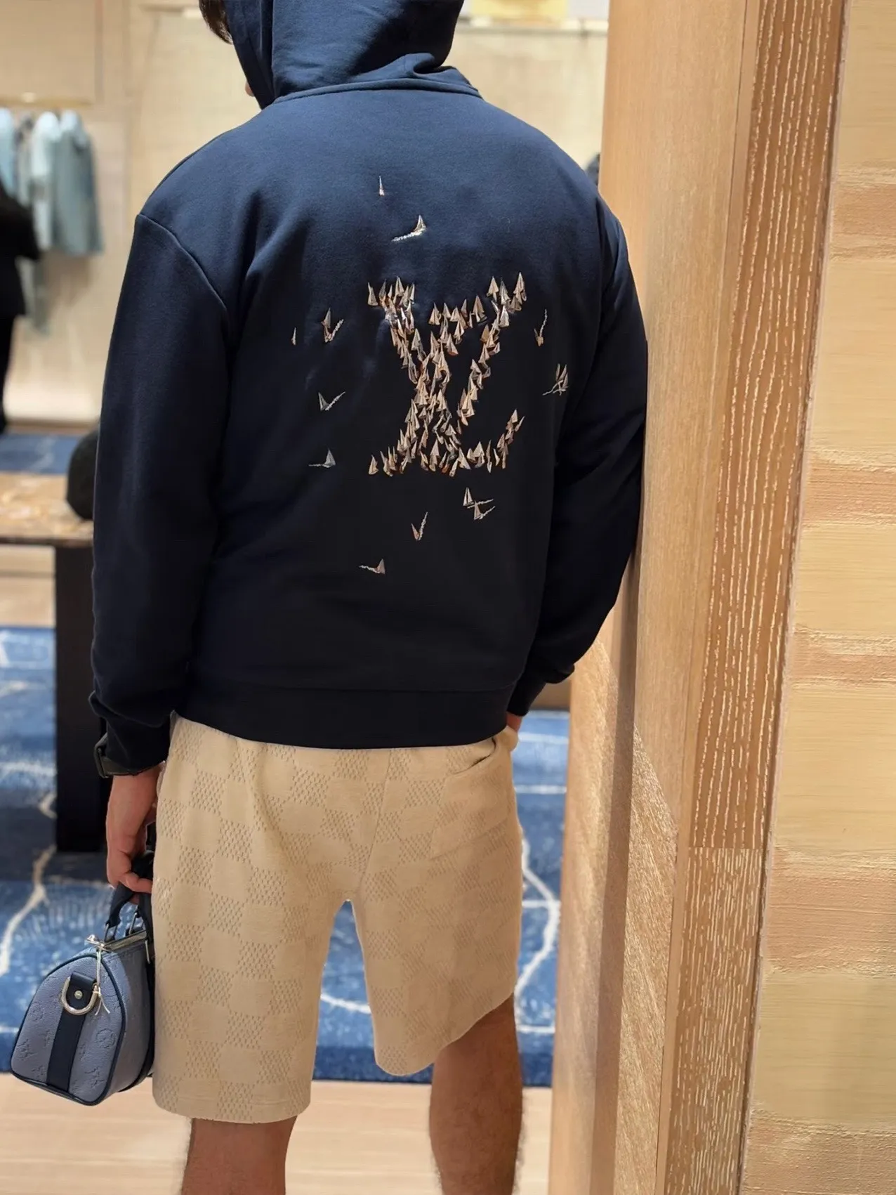 Louis Vuitton/Louis Vuitton sailing embroidered hooded sweatshirt